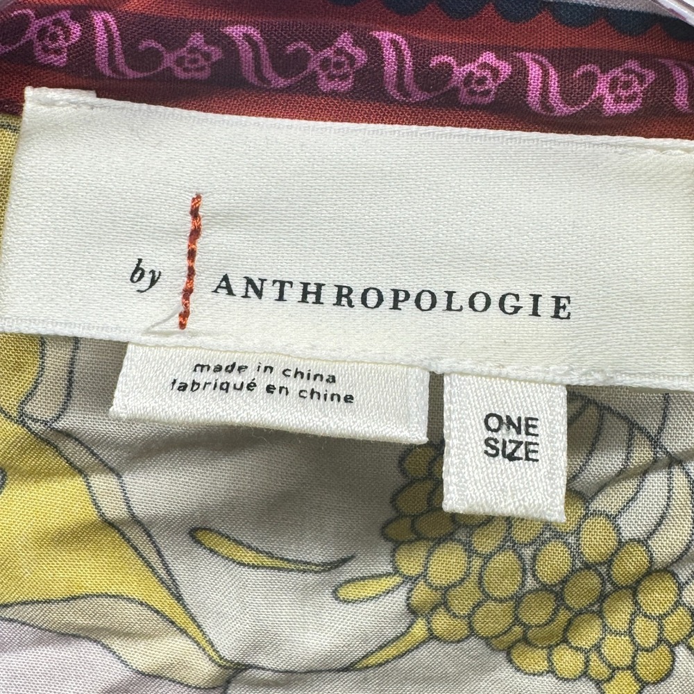 Anthropologie Khai Kimono‎ Wrap Top Womens Yellow Floral Boho Festival 70s Retro - Picture 5 of 6